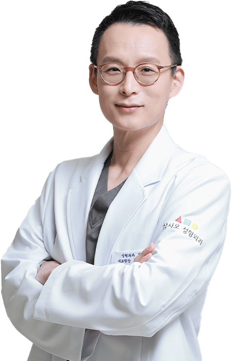 Asian doctor in lab coat for 345 Plastic Surgery where natural results are achieved.